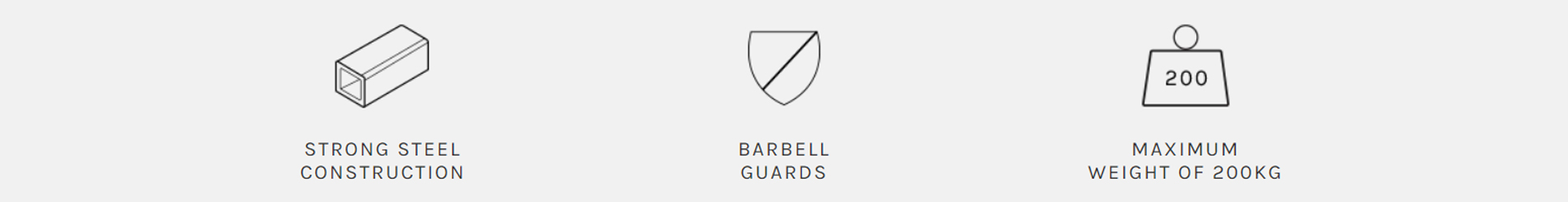 Strong steel barbell construction